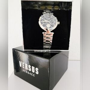 Versus Versace NWT Women's 36MM Stainless Steel Bracelet Watch.